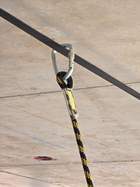 adjustable work positioning lanyard