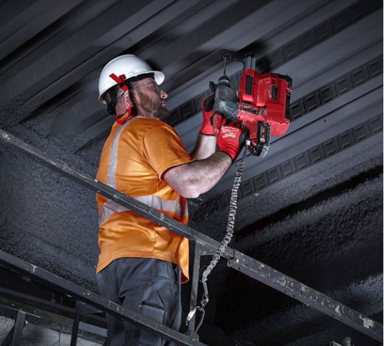 select a length of tool lanyard that won't allow the falling tool to hit anyone below